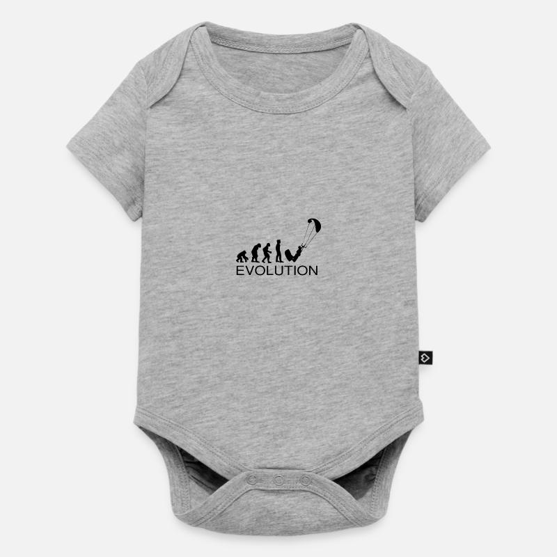Evolution Kite Surf - Baby Premium short-sleeve bodysuit - heather grey