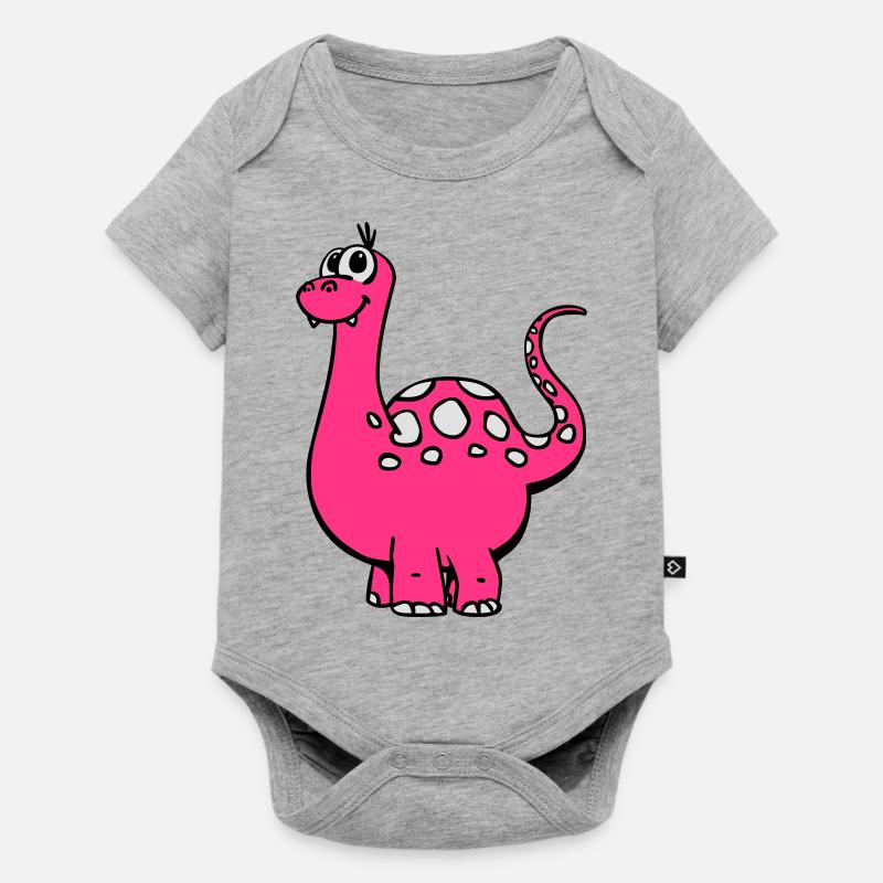 Dino 3c - Body à manches courtes Premium Bébé - gris chiné