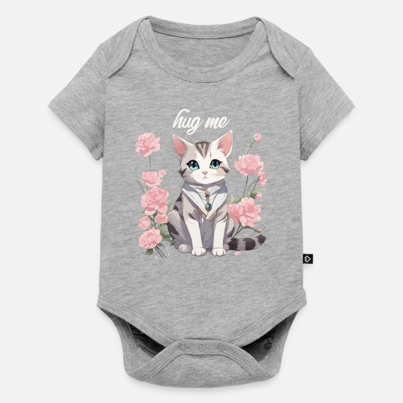 Squeeze Me Cat - Body à manches courtes Premium Bébé - gris chiné