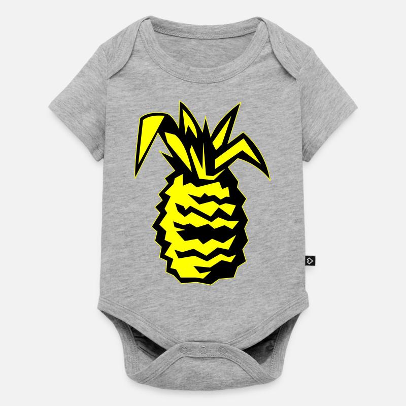 Ananas 02 - Body à manches courtes Premium Bébé - gris chiné