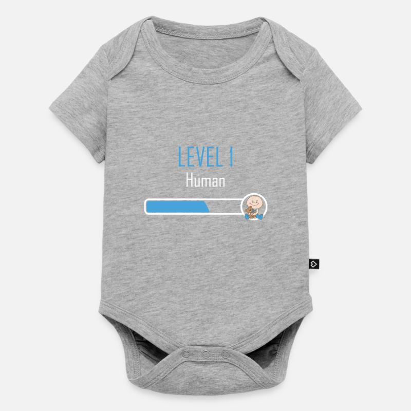 Level 1- Bébé - Body à manches courtes Premium Bébé - gris chiné