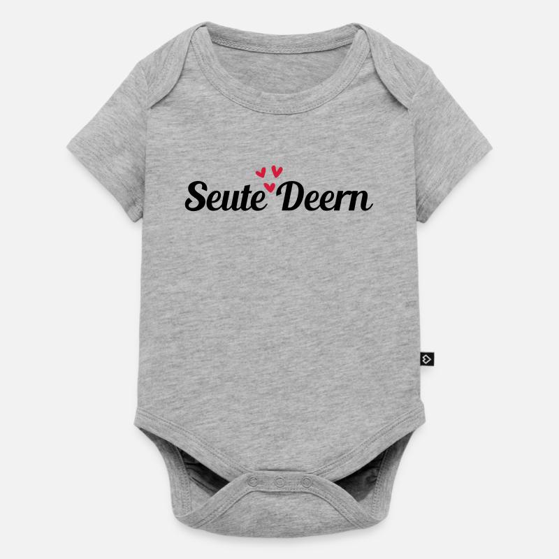Seute Deern - Body à manches courtes Premium Bébé - gris chiné