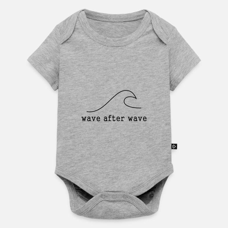 Wave after wave - Baby Premium short-sleeve bodysuit - heather grey