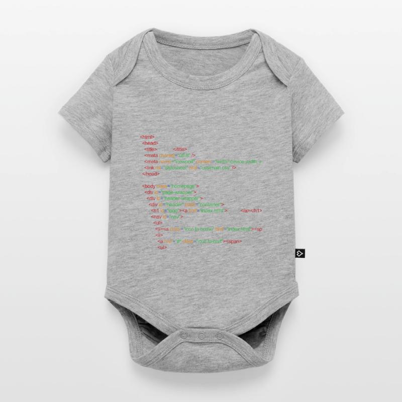 Code HTML5 Body à manches courtes Premium Bébé