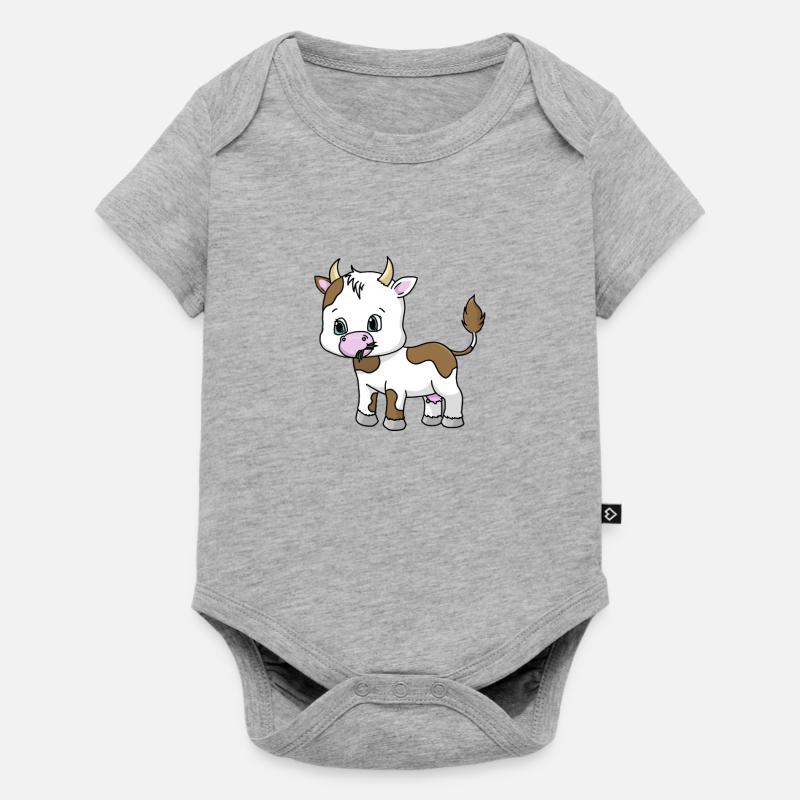 cow - Baby Premium short-sleeve bodysuit - heather grey
