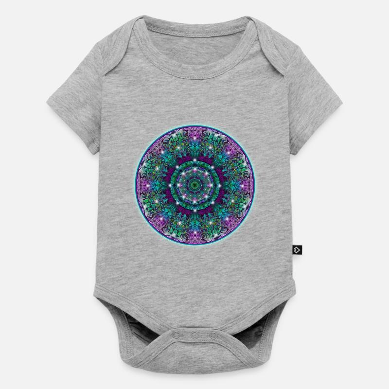 Mandala 2 - Body à manches courtes Premium Bébé - gris chiné