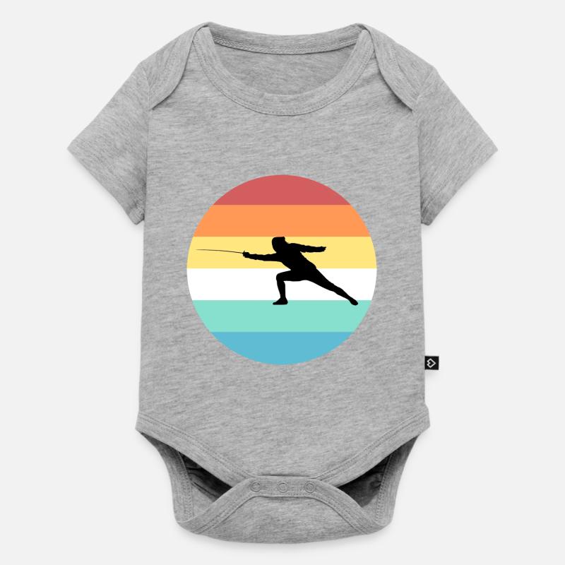clôture - Body à manches courtes Premium Bébé - gris chiné