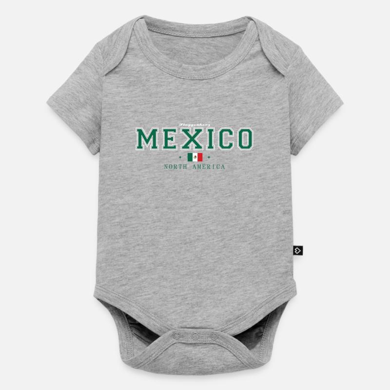 Mexique Vert - Body à manches courtes Premium Bébé - gris chiné