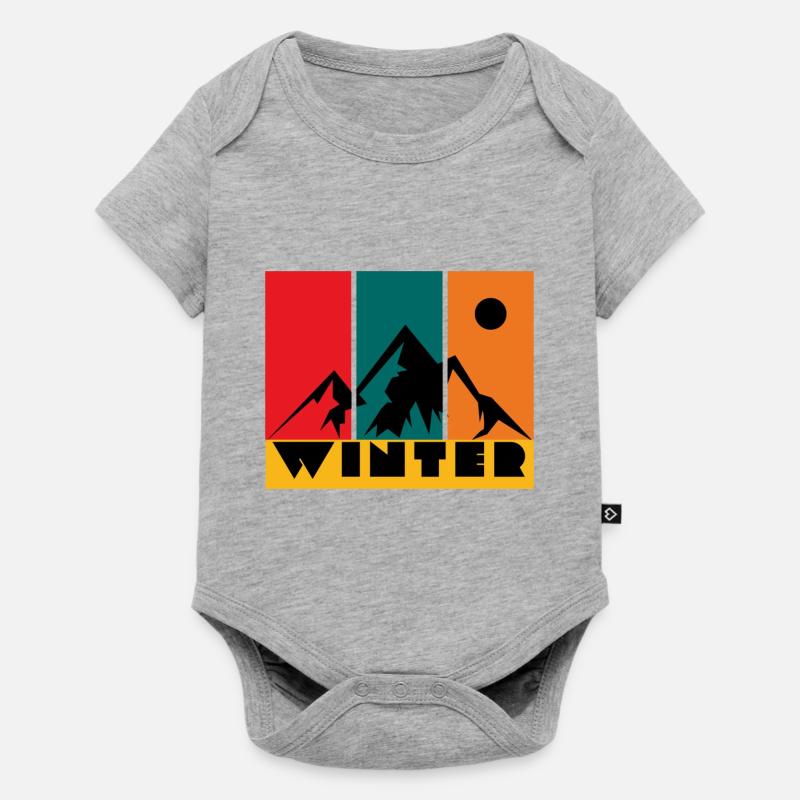 Hiver - Body à manches courtes Premium Bébé - gris chiné