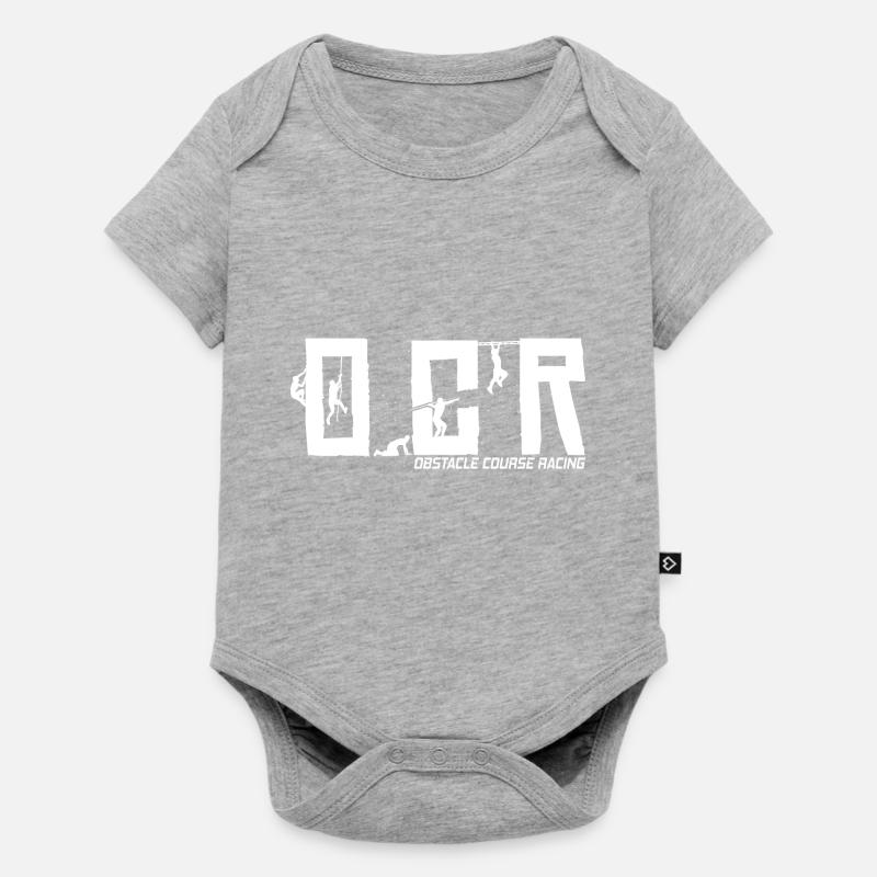 Hindernislauf - OCR Obstacle Course Racing Running - Baby Premium Kurzarmbody - Grau meliert