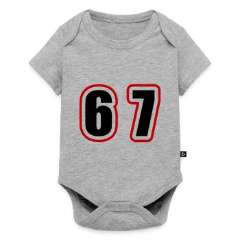 67 Number College - Baby Premium short-sleeve bodysuit - heather grey - Front