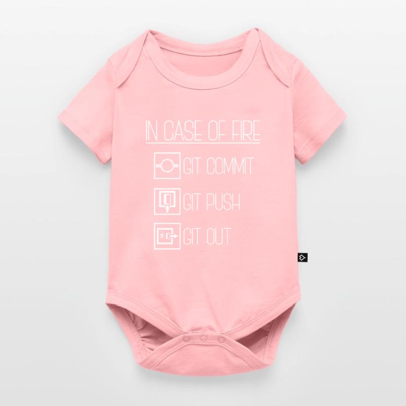 En cas d'incendie Git Commit Coding Programmer Linux Body à manches courtes Premium Bébé