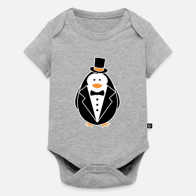 Pingouin pingouin - Body à manches courtes Premium Bébé - gris chiné