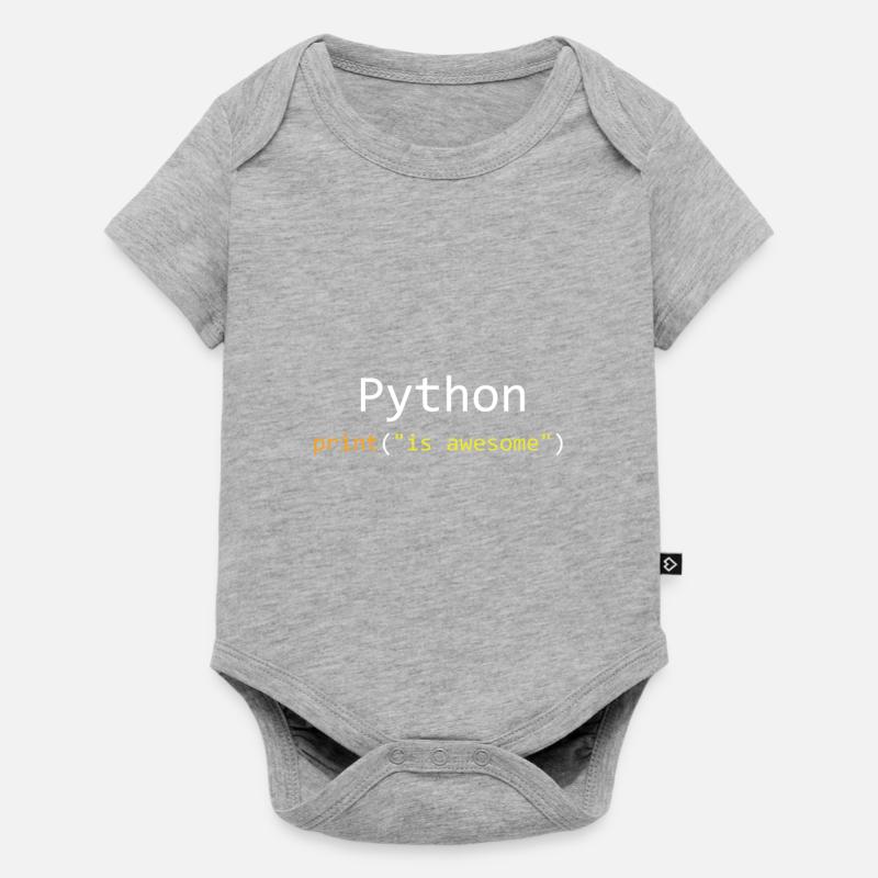 Python ist großartig - Baby Premium Kurzarmbody - Grau meliert