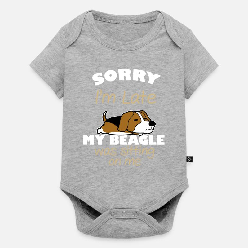 beagle - Body à manches courtes Premium Bébé - gris chiné