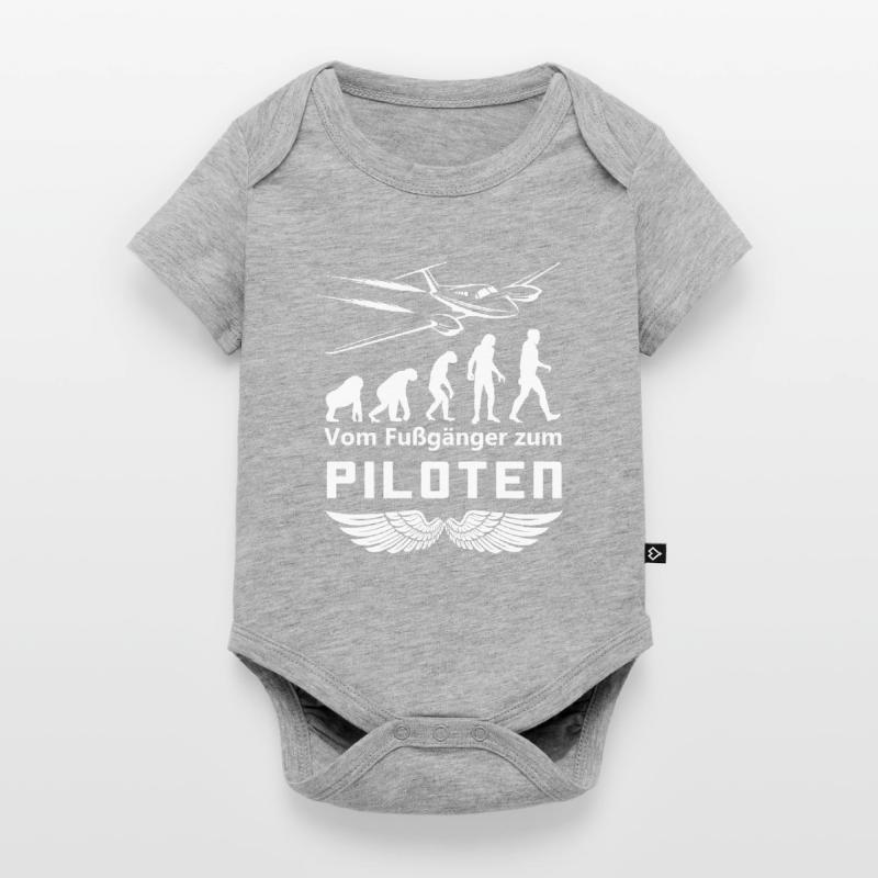 Pilot Piloten Evolution Geschenk Baby Premium Kurzarmbody