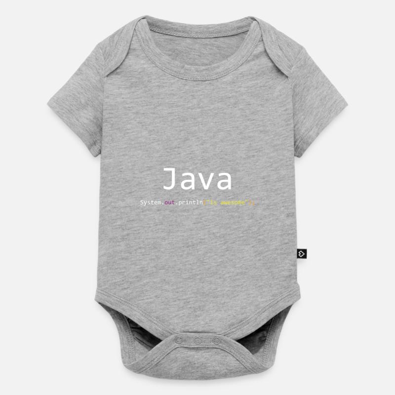 Java is awesome - Body à manches courtes Premium Bébé - gris chiné