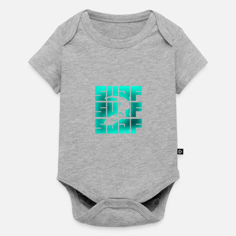 SURF SURF SURF - Baby Premium Kurzarmbody - Grau meliert