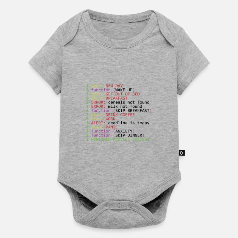 Monday Programmer - Body à manches courtes Premium Bébé - gris chiné