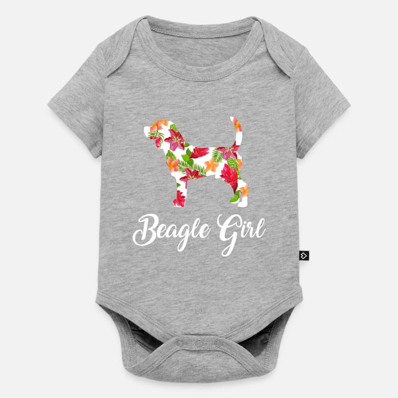 beagle - Baby Premium short-sleeve bodysuit - heather grey