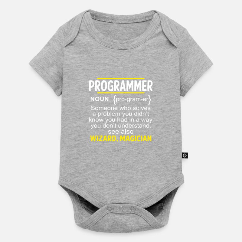 Funny Developer Coder IT Programmer Gift - Baby Premium short-sleeve bodysuit - heather grey