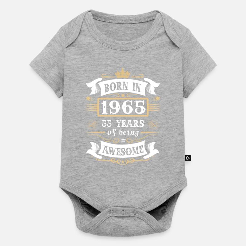 55e anniversaire - Body à manches courtes Premium Bébé - gris chiné