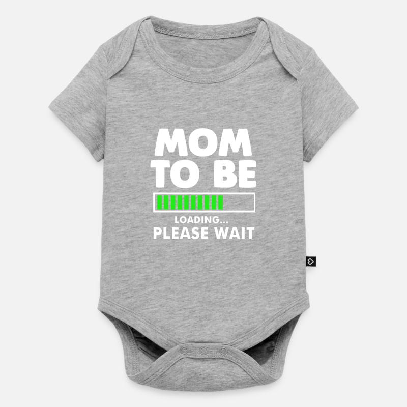 Annonce de grossesse Cadeau de la mère à l'enfant - Body à manches courtes Premium Bébé - gris chiné