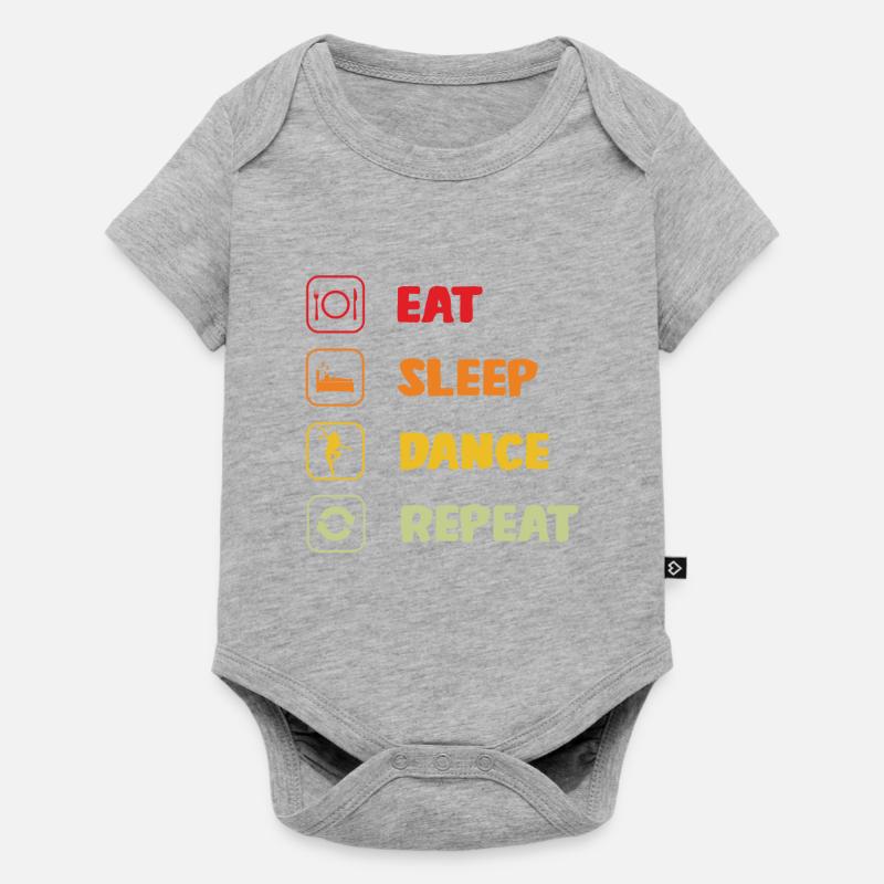 Manger Sleep Dance Repeat Dancer Gift Dance & - Body à manches courtes Premium Bébé - gris chiné