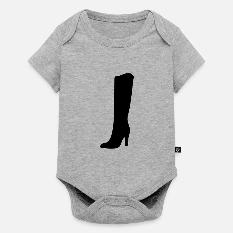 botte - Body à manches courtes Premium Bébé - gris chiné