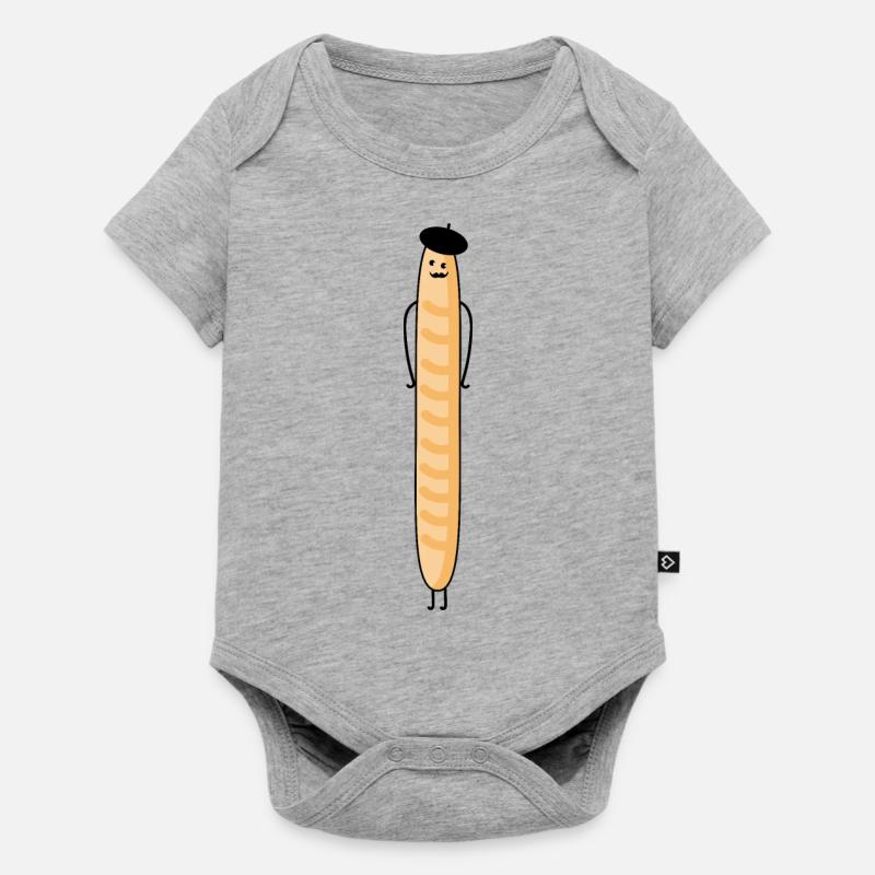 M. Baguette - Body à manches courtes Premium Bébé - gris chiné