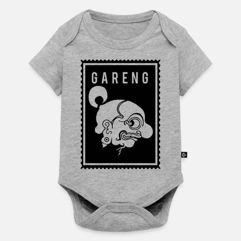 Gareng - Wayang - Body à manches courtes Premium Bébé - gris chiné