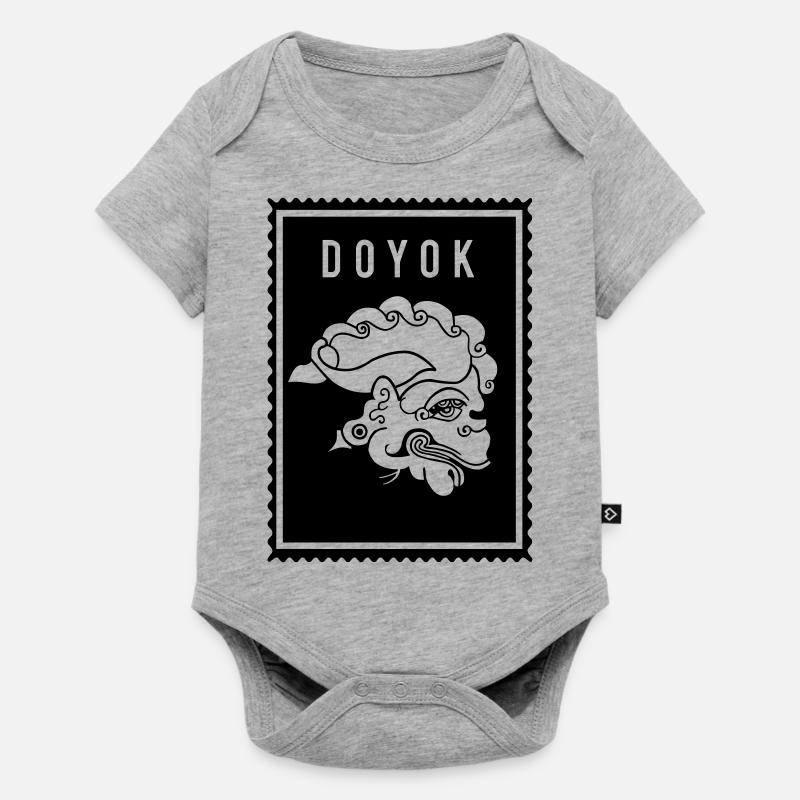 Doyok - Wayang - Body à manches courtes Premium Bébé - gris chiné