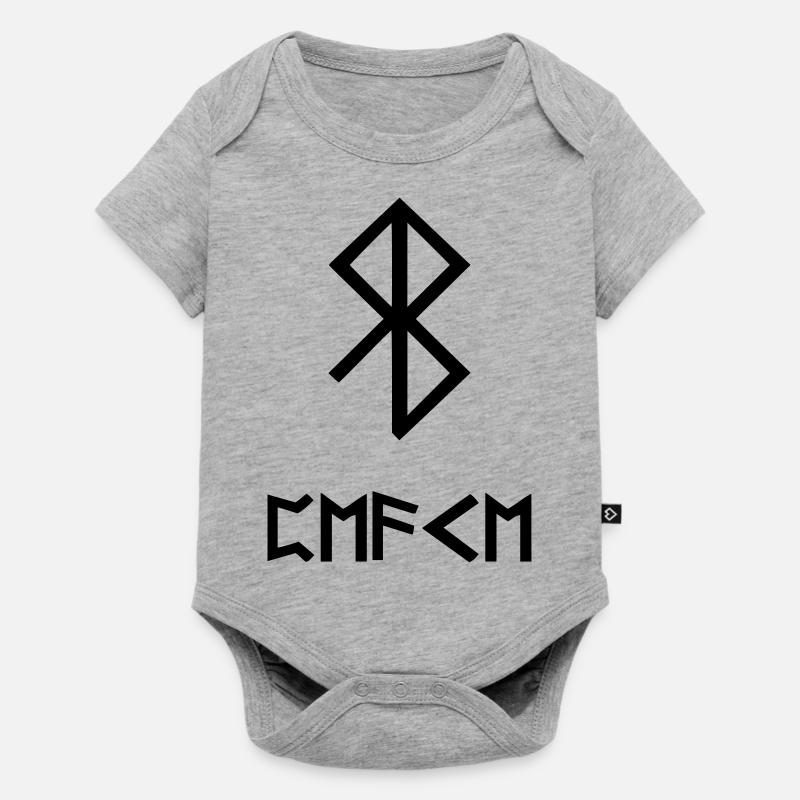 Wikinger - Baby Premium Kurzarmbody - Grau meliert