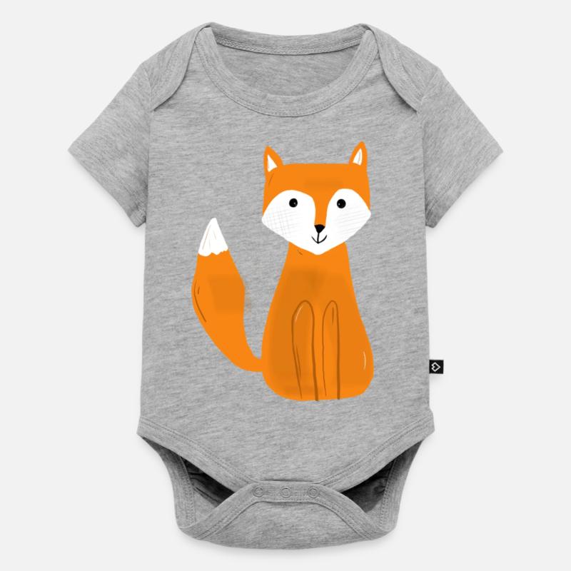 Fox - Body à manches courtes Premium Bébé - gris chiné