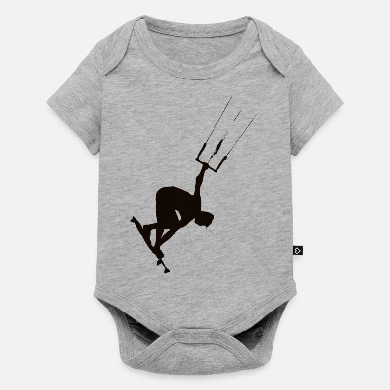 Kite surf - Body à manches courtes Premium Bébé - gris chiné