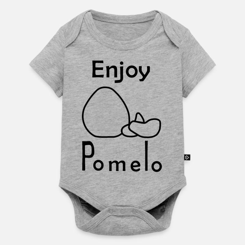 Enjoy Pomelo - Body à manches courtes Premium Bébé - gris chiné