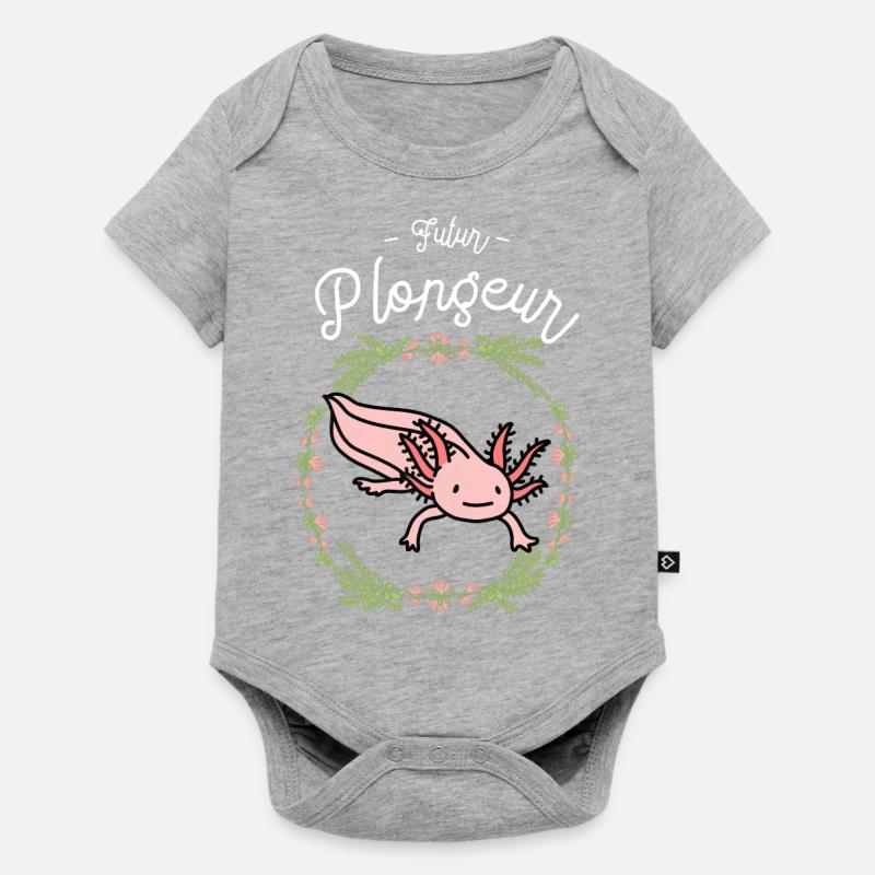 Futur plongeur axolotl - Body à manches courtes Premium Bébé - gris chiné