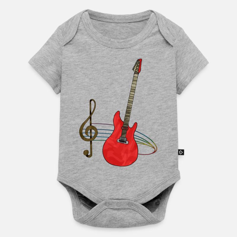 Guitare - Body à manches courtes Premium Bébé - gris chiné
