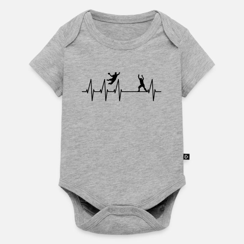 Handball - Body à manches courtes Premium Bébé - gris chiné