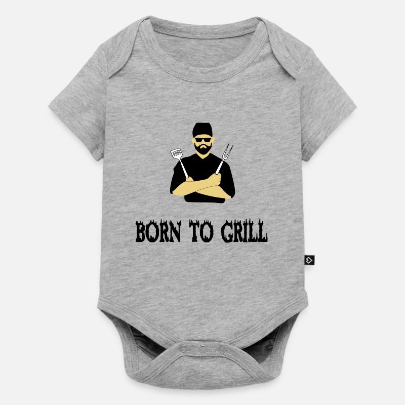 BBQ grilling - Baby Premium short-sleeve bodysuit - heather grey