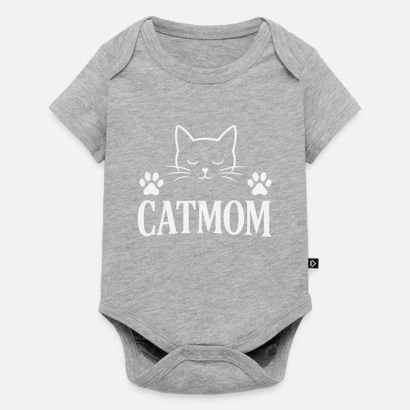 Maman chat - Body à manches courtes Premium Bébé - gris chiné
