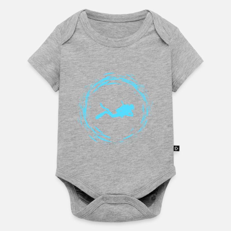 plongée - Body à manches courtes Premium Bébé - gris chiné
