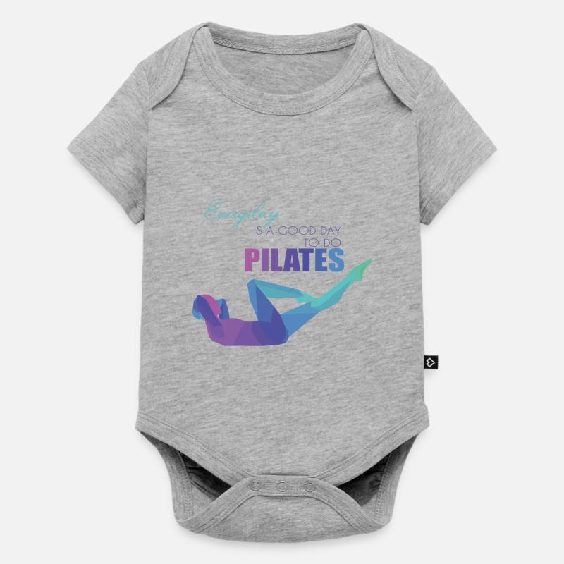 Pilates - Body à manches courtes Premium Bébé - gris chiné