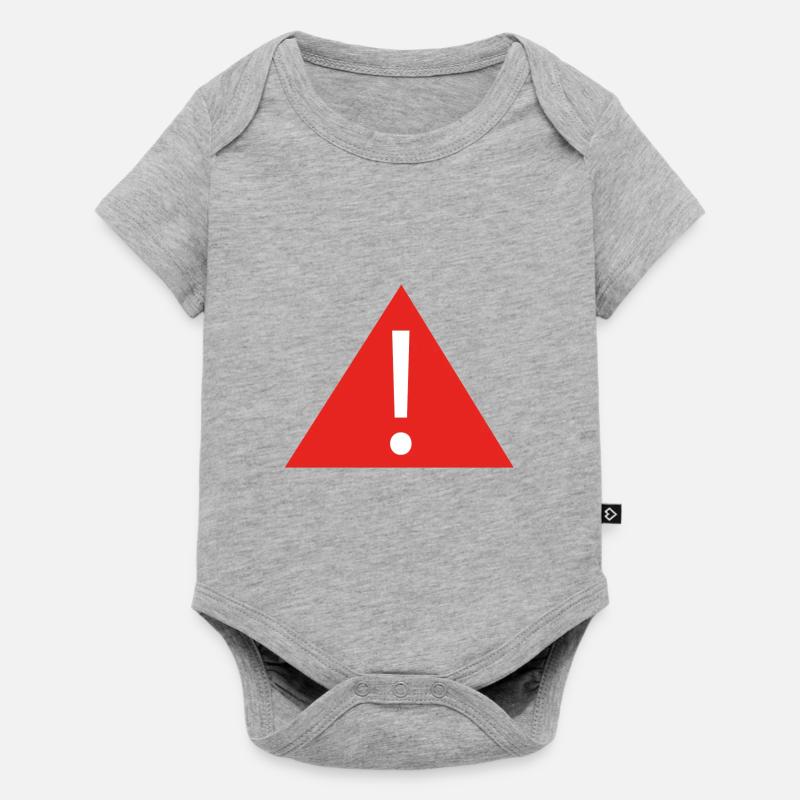 attention - Body à manches courtes Premium Bébé - gris chiné
