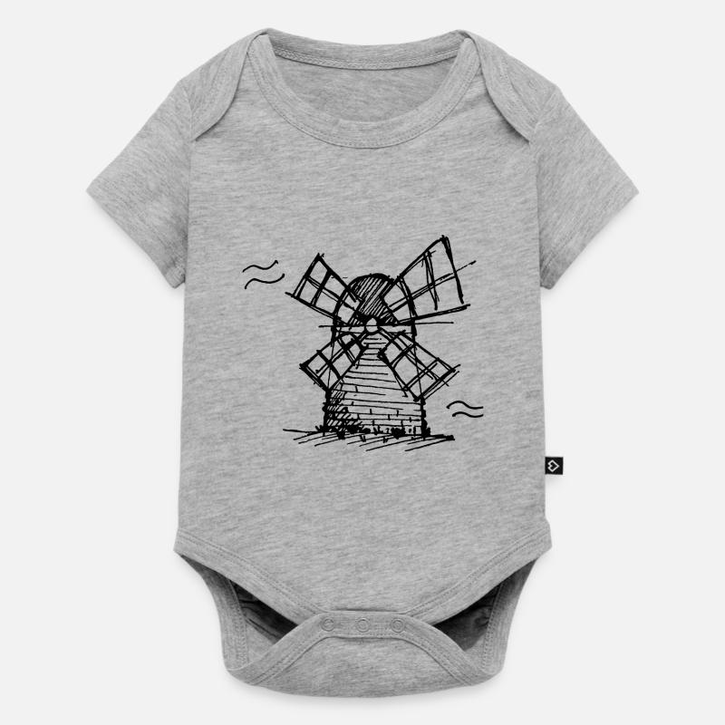 Windmill - Baby Premium short-sleeve bodysuit - heather grey