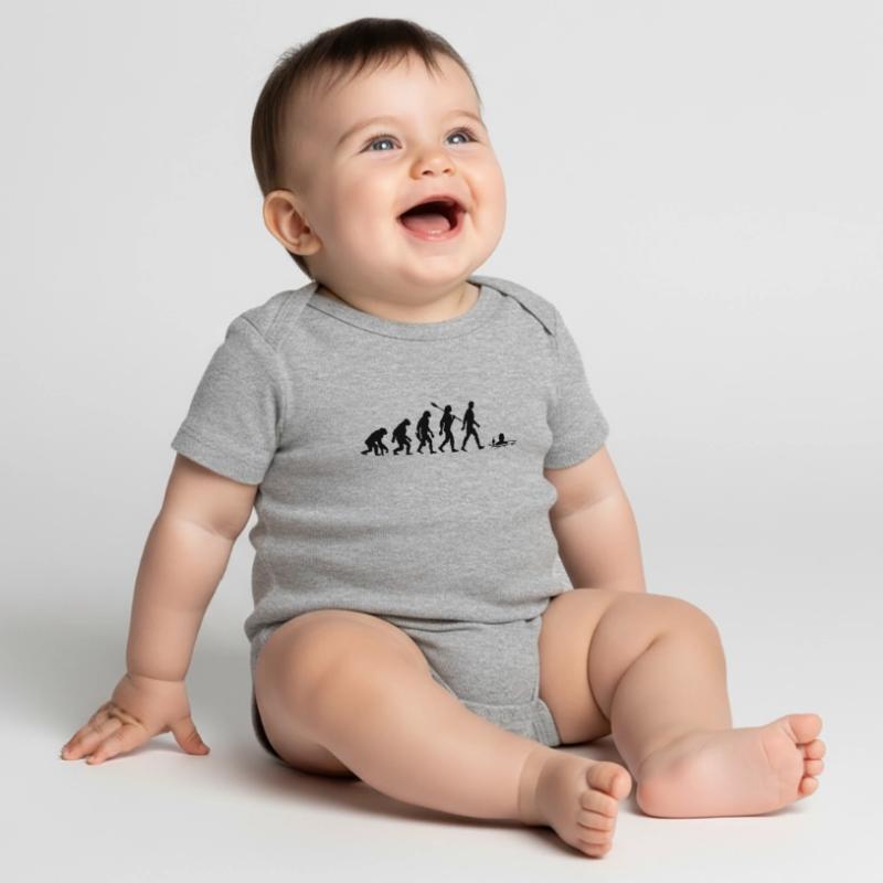 Evolution - Ice baths - Winter bathing - Ice bathing Baby Premium short-sleeve bodysuit