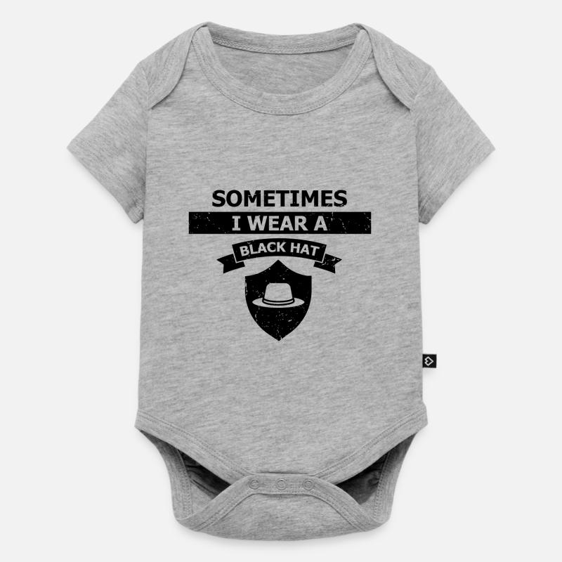 Cyber Security Design for IT Security and Hackers - Baby Premium short-sleeve bodysuit - heather grey