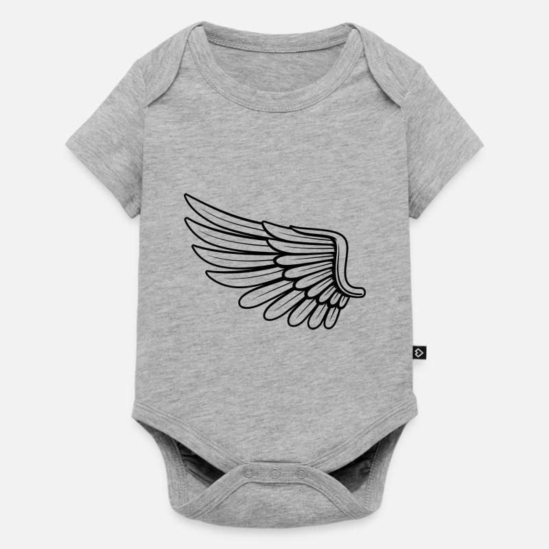 Wing - Baby Premium short-sleeve bodysuit - heather grey