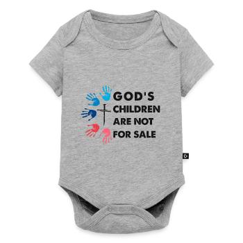 Les enfants de Dieu ne sont pas à vendre - Body à manches courtes Premium Bébé - gris chiné - Devant