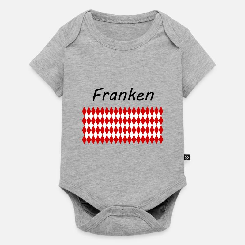 Franken - Baby Premium Kurzarmbody - Grau meliert